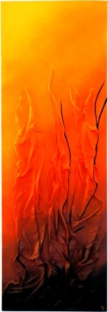 Orange fire, 30 x 90 cm